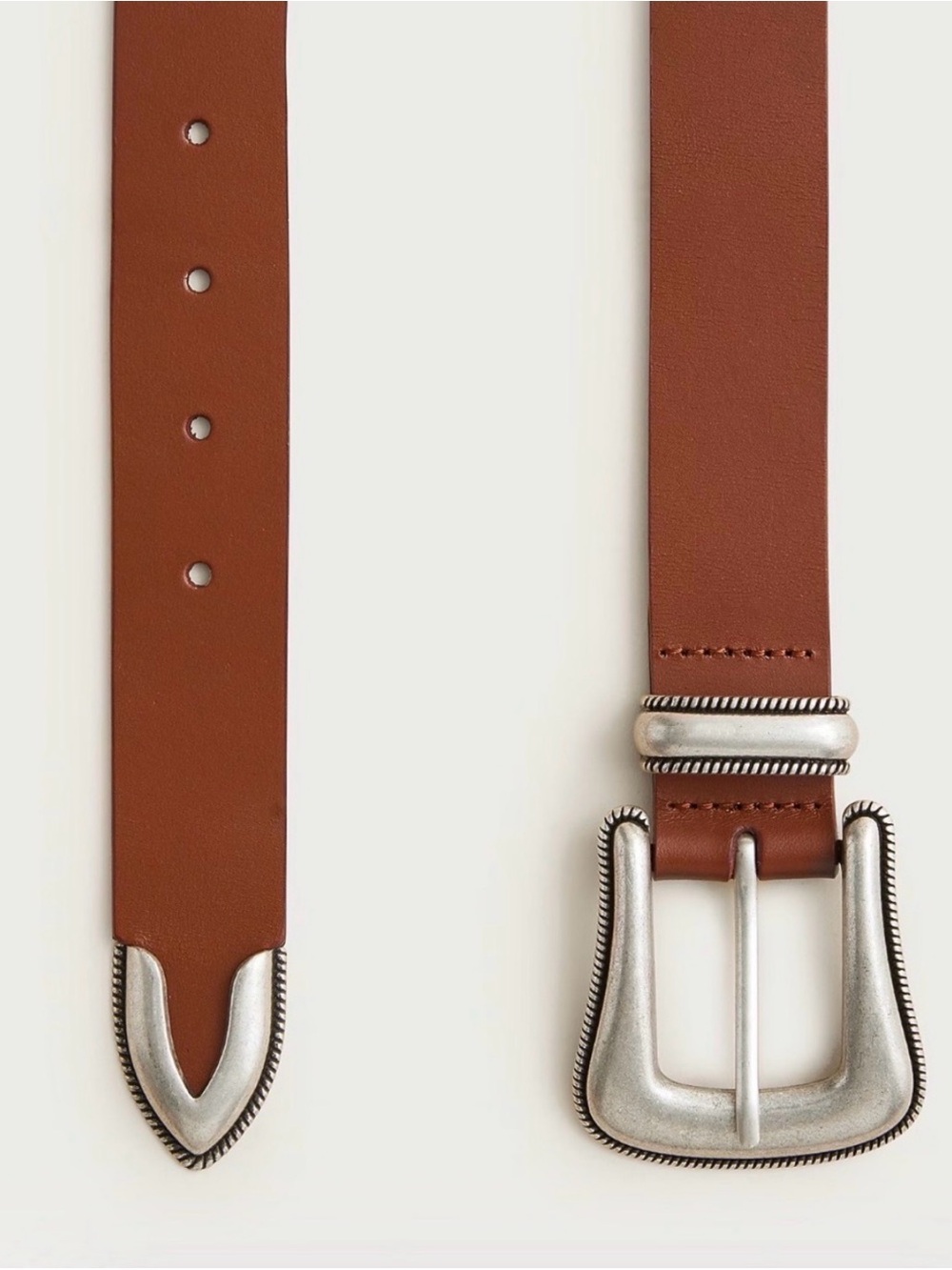 NIB/NWT J CREW Western Belt In Italian Leather Brown XL